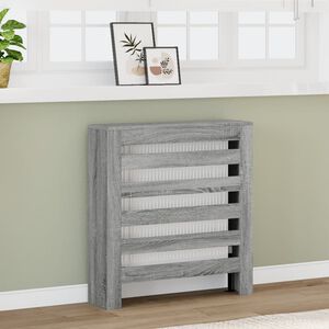 vidaXL Cache-radiateur sonoma gris 78x20x82 cm bois d'ing&eacute;nierie