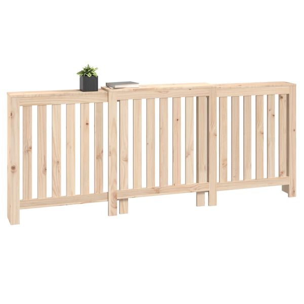 vidaXL Cache-radiateur 210x21x85 cm Bois massif de pin