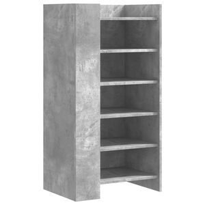 vidaXL Armoire &agrave; chaussures gris b&eacute;ton 52x37,5x100cm bois d'ing&eacute;nierie