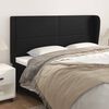 vidaXL T&ecirc;te de lit avec oreilles Noir 183x23x118/128 cm Similicuir
