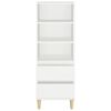 vidaXL Buffet haut Blanc 40x36x110 cm Bois d'ing&eacute;nierie