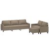 vidaXL Ensemble de canap&eacute;s 3 pcs avec coussins Taupe Tissu