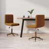 vidaXL Chaises pivotantes &agrave; manger lot de 2 marron velours