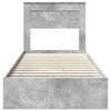 vidaXL Lit de Rangement Gris b&eacute;ton 90 x 200 cm Bois d'ing&eacute;nierie