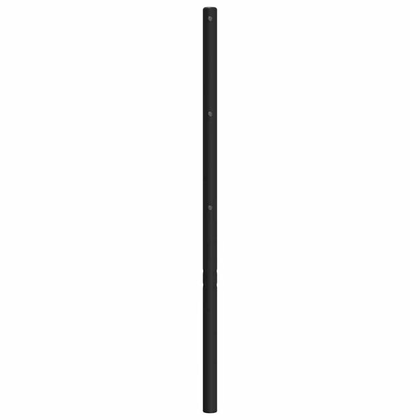 vidaXL T&ecirc;te de lit de remplacement m&eacute;tal noir 107 cm
