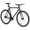 vidaXL V&eacute;lo &agrave; pignon fixe noir 700c 55 cm