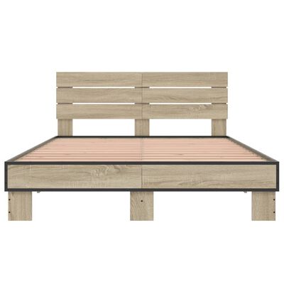 vidaXL Cadre de lit sans matelas chêne sonoma 140x190 cm