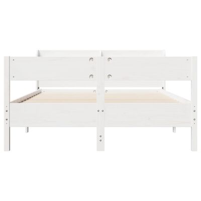 vidaXL Cadre de lit sans matelas blanc 120x200 cm bois de pin massif