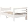vidaXL Cadre de lit avec t&ecirc;te de lit blanc 90x190cm bois de pin massif