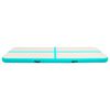 vidaXL Tapis gonflable de gymnastique avec pompe 400x100x15cm PVC Vert