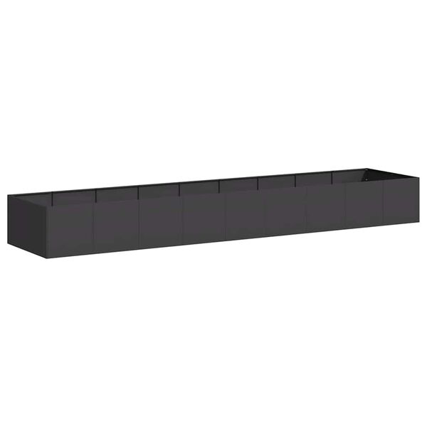 vidaXL Jardini&egrave;re noir 360x80x40 cm acier