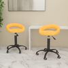 vidaXL Chaises pivotantes &agrave; manger lot de 2 jaune moutarde velours