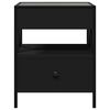 vidaXL Table de chevet avec LED infini noir 40x40x51 cm