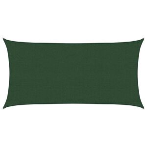 vidaXL Voile d'ombrage 160 g/m&sup2; Vert fonc&eacute; 3x6 m PEHD
