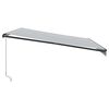 vidaXL Auvent manuel r&eacute;tractable anthracite et blanc 450x300 cm