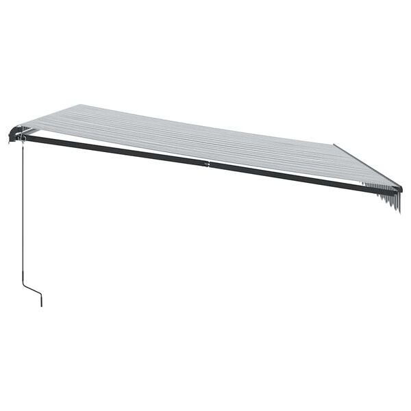 vidaXL Auvent manuel r&eacute;tractable anthracite et blanc 450x300 cm