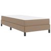 vidaXL Cadre de lit avec matelas Cappuccino 80 x 200 cm tissu