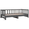 vidaXL Lit coulissant sans matelas gris 2x(90x190) cm
