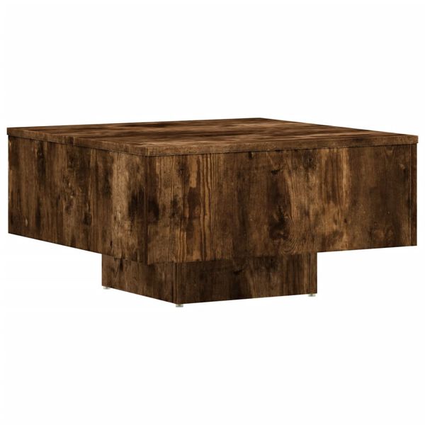 vidaXL Table basse Ch&ecirc;ne fum&eacute; 60x60x31,5 cm Bois d'ing&eacute;nierie