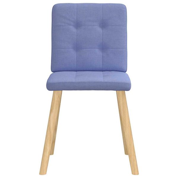 vidaXL Chaises à manger lot de 2 bleu jean tissu