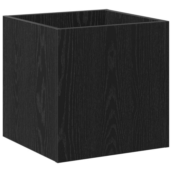 vidaXL Bo&icirc;te &agrave; plantes Ch&ecirc;ne noir 40 x 38.5 x 40 cm Bois d'ing&eacute;nierie