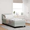 vidaXL Lit &agrave; ressorts avec matelas Gris clair 200 x 80 cm Velours