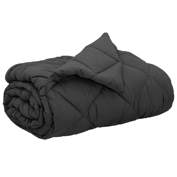 vidaXL Duvet complet toute l'ann&eacute;e Anthracite 220 x 200 cm Microfibre