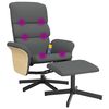 vidaXL Fauteuil de massage inclinable et repose-pieds gris fonc&eacute; tissu