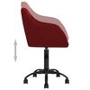 vidaXL Chaises &agrave; manger pivotantes lot de 6 rouge bordeaux velours