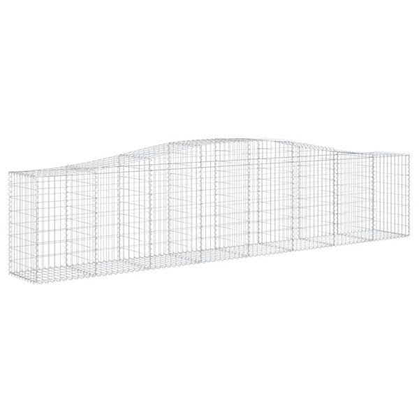 vidaXL Paniers &agrave; gabions arqu&eacute;s 3 pcs 400x50x80/100 cm Fer galvanis&eacute;