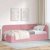 vidaXL Cadre de lit d'angle avec t&ecirc;te de lit Rose 90 x 200 cm Velours