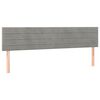 vidaXL T&ecirc;te de lit &agrave; LED Gris clair 200x5x78/88 cm Velours
