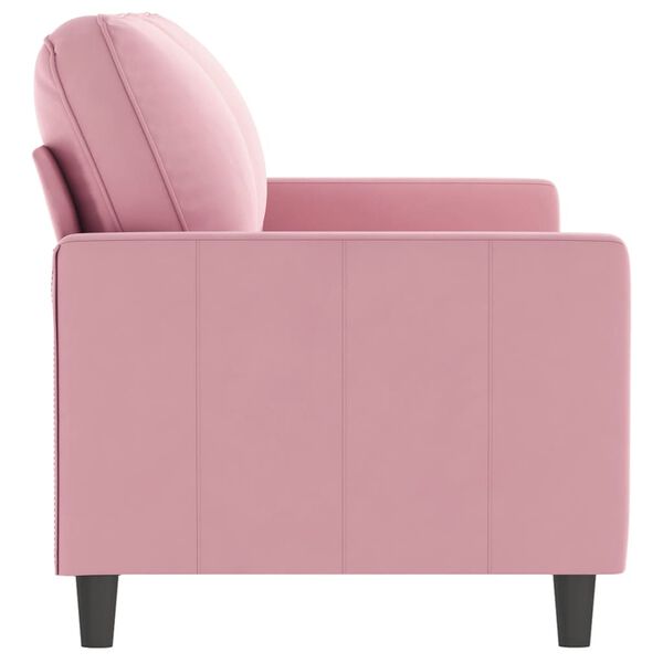 vidaXL Canap&eacute; &agrave; 2 places Rose 140 cm Velours