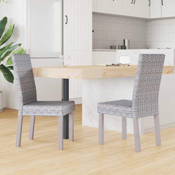 vidaXL Chaise de salle &agrave; manger 2 pcs Blanchiment 45 x 54 x 93 cm