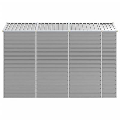 vidaXL Abri de jardin gris clair 191x300x198 cm acier galvanisé