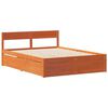 vidaXL Cadre de lit sans matelas cire marron 150x200cm bois pin massif