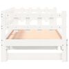 vidaXL Lit coulissant sans matelas blanc 2x(90x200) cm bois massif