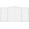 vidaXL Paniers &agrave; gabions arqu&eacute;s 9 pcs 400x30x200/220 cm Fer galvanis&eacute;