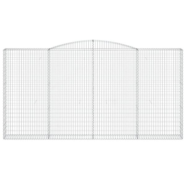 vidaXL Paniers &agrave; gabions arqu&eacute;s 9 pcs 400x30x200/220 cm Fer galvanis&eacute;