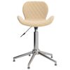 vidaXL Chaise pivotante de salle &agrave; manger Cr&egrave;me Velours