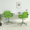 vidaXL Chaises pivotantes &agrave; manger lot de 2 vert similicuir