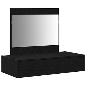 vidaXL Table de Toilette Noir 83 x 40 x 70 cm Bois d'ing&eacute;nierie
