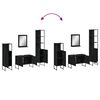 vidaXL Ensemble d&rsquo;armoires salle de bain 4 pcs noir bois d'ing&eacute;nierie