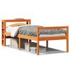 vidaXL Cadre de lit avec t&ecirc;te de lit sans matelas cire marron 90x190cm