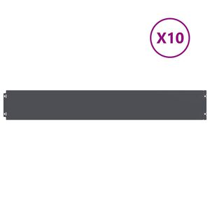 vidaXL Bordures pelouse 10pcs anthracite 15x103cm acier lamin&eacute; &agrave; froid