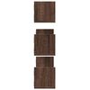 vidaXL &Eacute;tag&egrave;res murales 3pcs ch&ecirc;ne marron 80x18x18cm bois d'ing&eacute;nierie