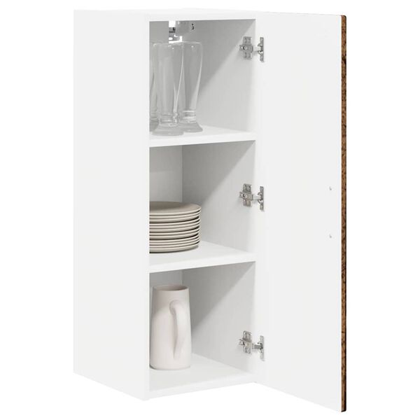 vidaXL Armoire de cuisine avec porte 2 pcs Bois ancien 30 x 31 x 80 cm