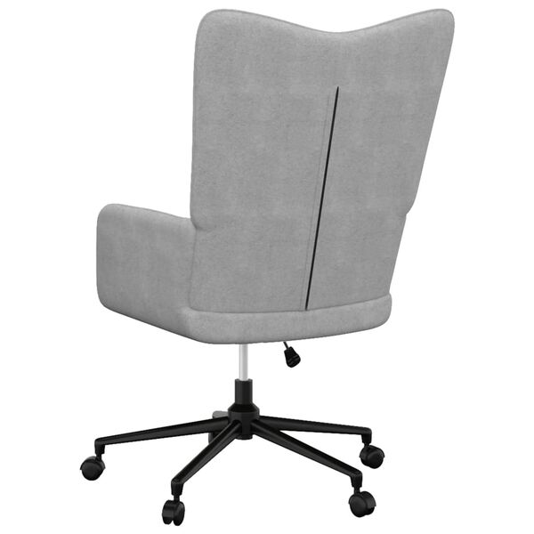 vidaXL Chaise de relaxation Gris clair Tissu