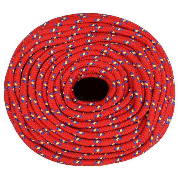 vidaXL Corde de bateau Rouge 8 mm 250 m Polypropyl&egrave;ne