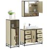 vidaXL Ensemble de meubles de salle de bain 3 pcs ch&ecirc;ne sonoma